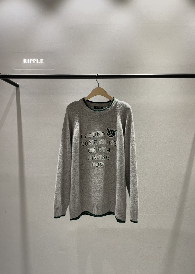 RIPPLE東大門㊣實拍女士新款推薦休閑真品時尚針織衫泰迪熊RIPPLE針織衫圖色2