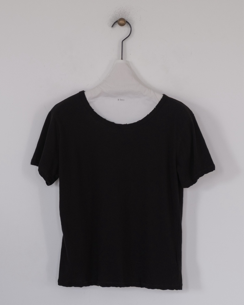 HONG-P東大門㊣實拍女裝新款休閑25秋冬職業人氣熱賣推薦T恤HONG-PT恤圖色3黑色
