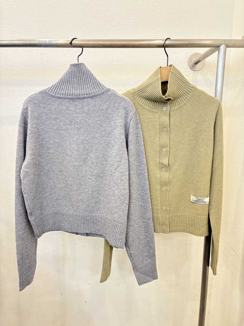 LUMIPLE韓國直郵㊣女裝新品推薦休閑真品人氣針織衫高領紐扣LUMIPLE針織衫