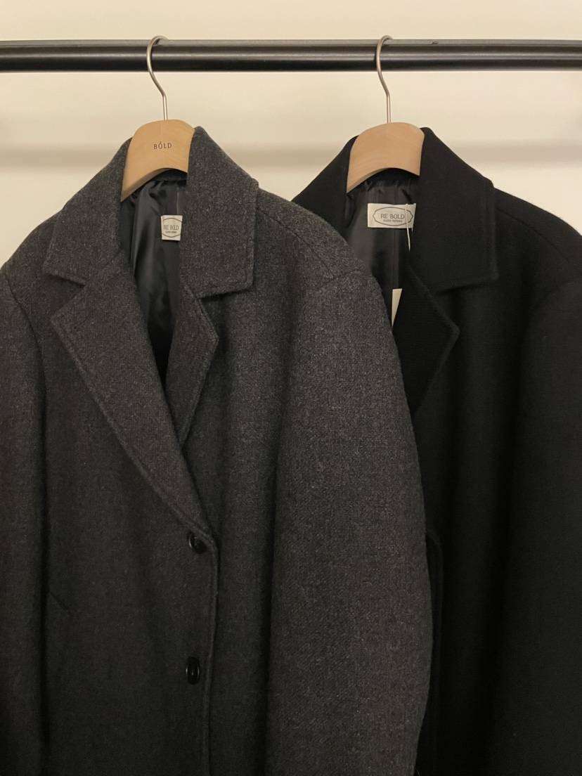 BOLD-A東大門㊣代購女士新品人氣真品25秋冬熱賣中長款大衣RE BOLD中長款大衣