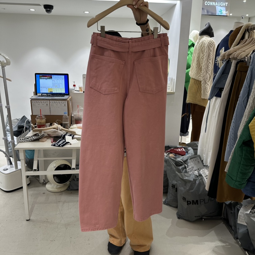 CONNAUGHT韓國代購㊣女裝新品25秋冬推薦熱賣真品休閑褲含腰帶CONNAUGHT休閑褲