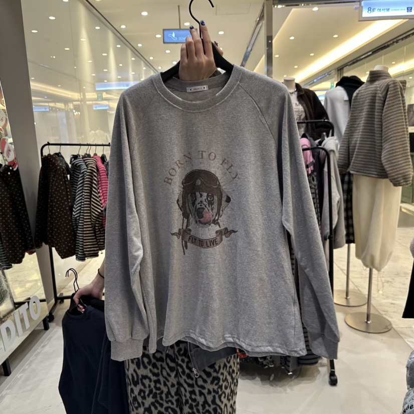 CREDITO東大門㊣直郵女裝新款真品職業時尚推薦熱賣長袖T恤CREDITO長袖T恤圖色1