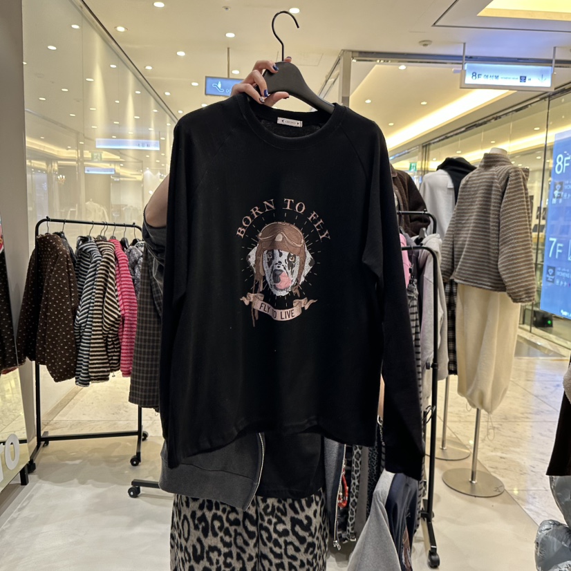 CREDITO東大門㊣直郵女裝新款真品職業時尚推薦熱賣長袖T恤CREDITO長袖T恤圖色3黑色