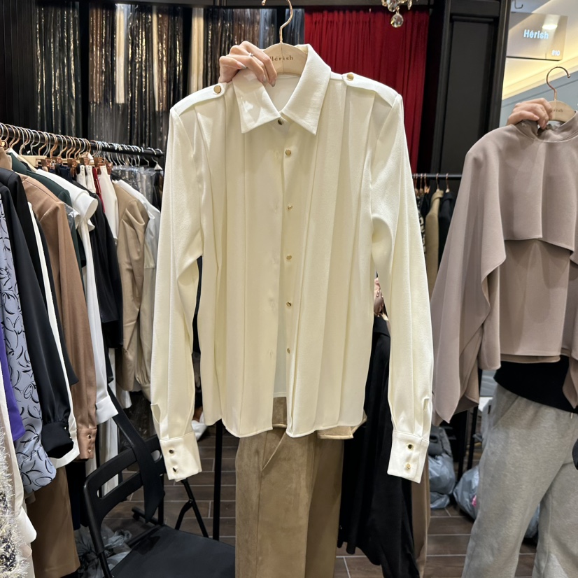 HERISH-HAUTE韓國代購㊣女士新品真品人氣時尚職業襯衫蕾絲衫HERISH-HAUTE襯衫/蕾絲衫圖色1