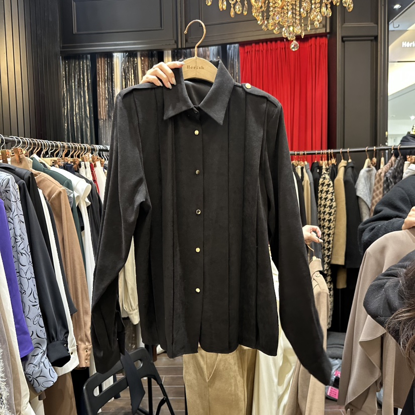 HERISH-HAUTE韓國代購㊣女士新品真品人氣時尚職業襯衫蕾絲衫HERISH-HAUTE襯衫/蕾絲衫圖色3