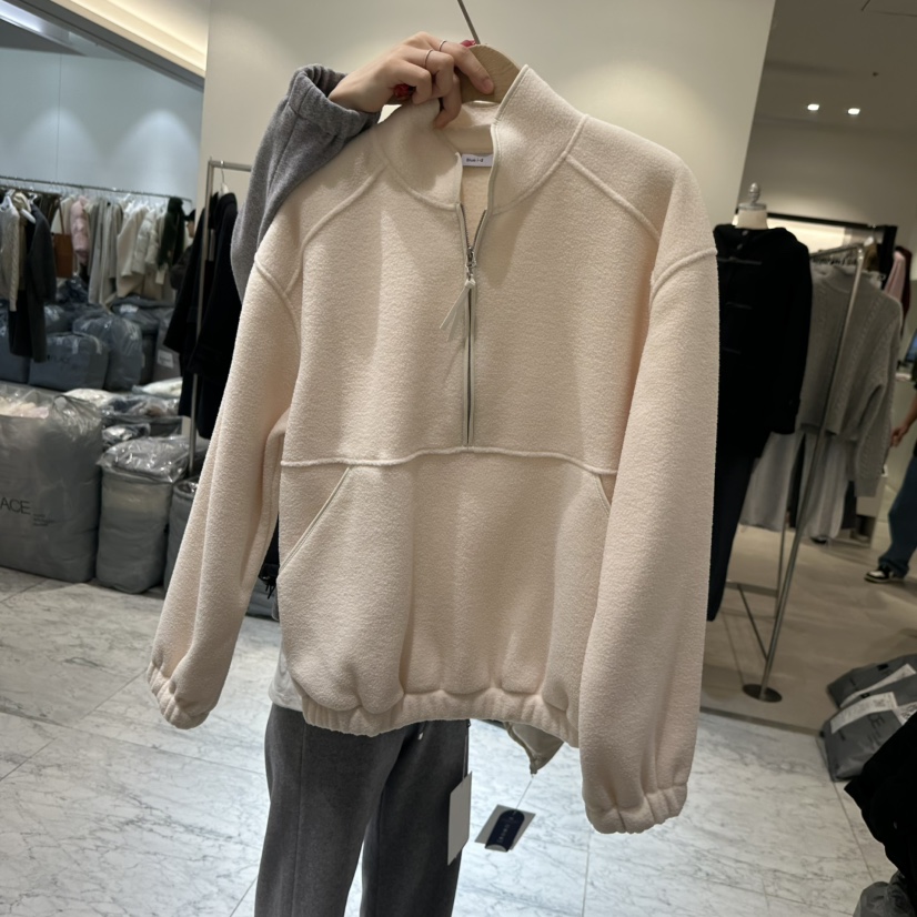 BLUEI-D東大門㊣實拍女裝新款人氣25秋冬推薦時尚職業衛衣Blue i-d衛衣圖色3白色