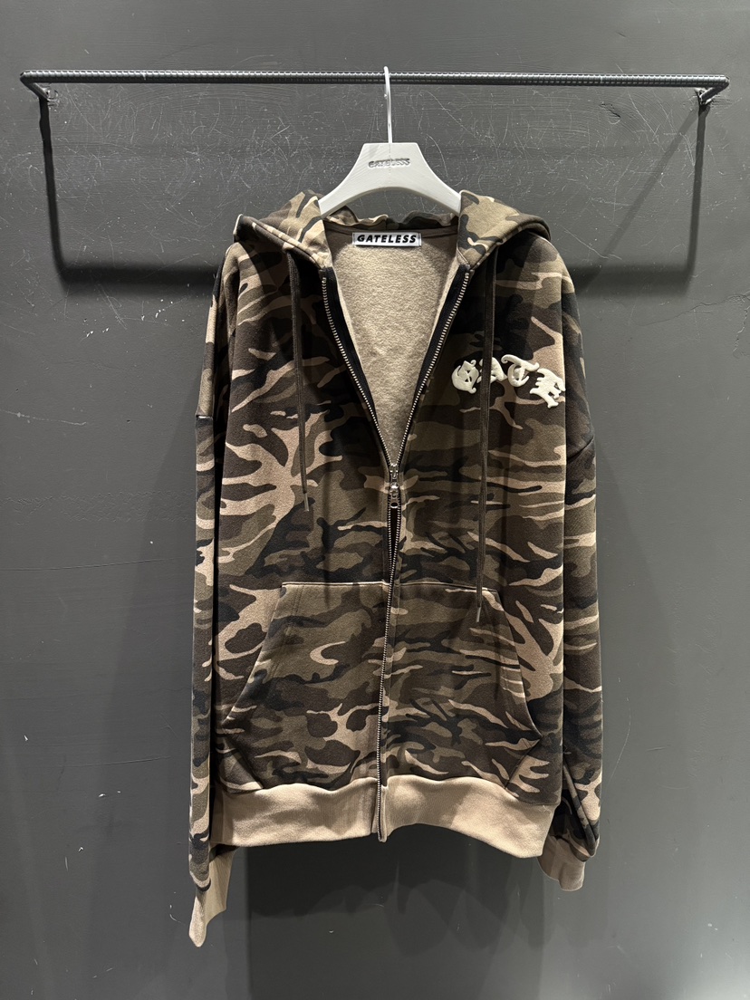 GATELESS韓國直郵㊣女士新品25秋冬職業人氣夾克連帽拉鏈衫GATELESS夾克圖色1