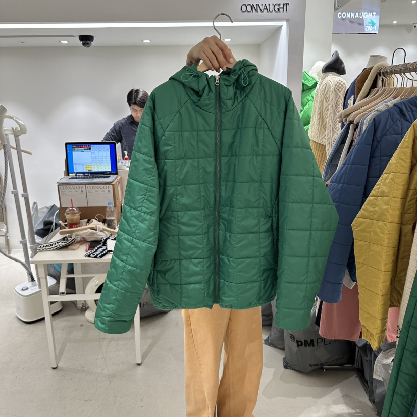 CONNAUGHT韓國代購㊣女士新款25秋冬職業時尚熱賣夾克絎縫羅紋CONNAUGHT夾克圖色2