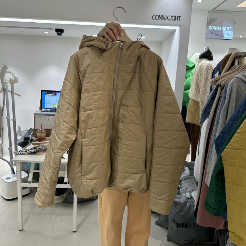 CONNAUGHT韓國代購㊣女士新款25秋冬職業時尚熱賣夾克絎縫羅紋CONNAUGHT夾克圖色4