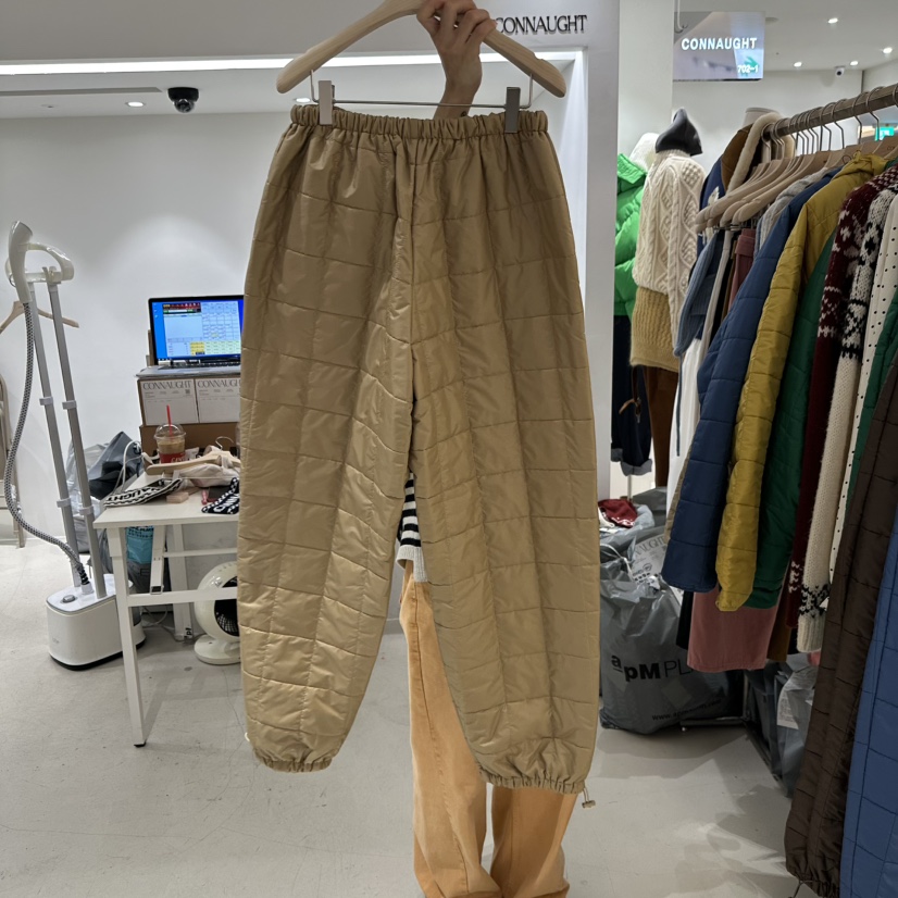 CONNAUGHT東大門㊣代購女裝新品熱賣職業時尚休閑褲絎縫羅紋CONNAUGHT休閑褲