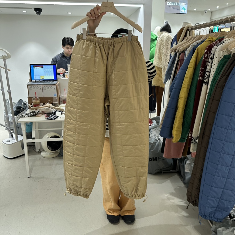 CONNAUGHT東大門㊣代購女裝新品熱賣職業時尚休閑褲絎縫羅紋CONNAUGHT休閑褲圖色1