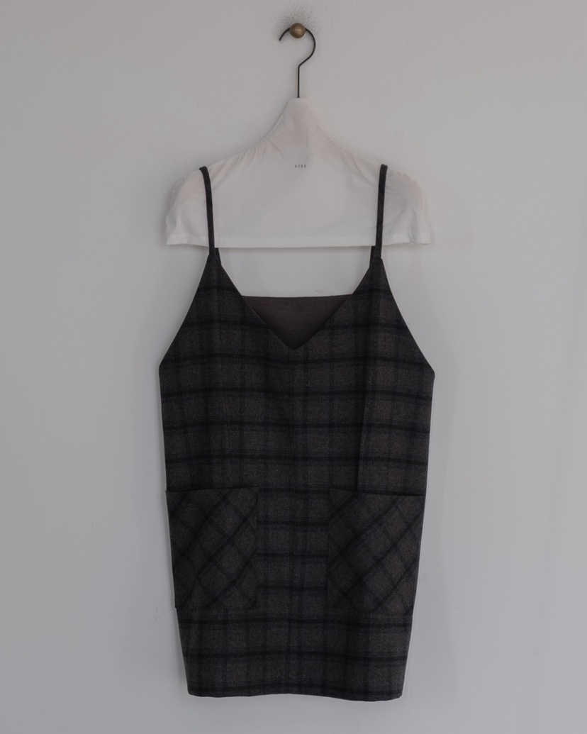 HONG-P東大門㊣直郵女裝新款人氣休閑時尚25秋冬連衣裙羊毛格紋HONG-P連衣裙圖色1