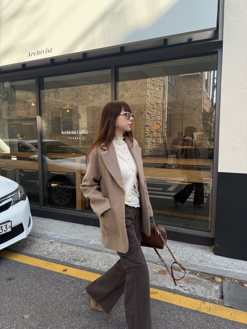 LUMIPLE東大門㊣實拍女士新品推薦真品職業人氣25秋冬時尚夾克LUMIPLE夾克