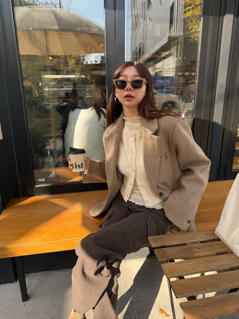 LUMIPLE東大門㊣實拍女士新品推薦真品職業人氣25秋冬時尚夾克LUMIPLE夾克