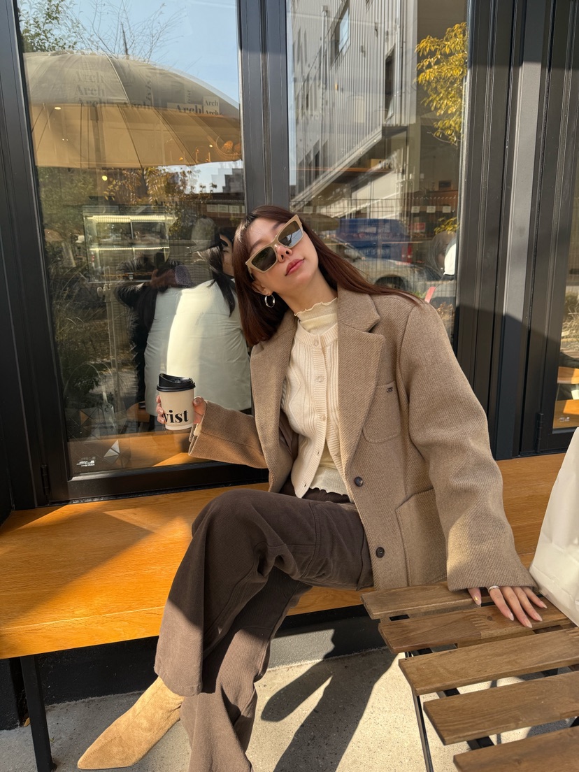 LUMIPLE東大門㊣實拍女士新品推薦真品職業人氣25秋冬時尚夾克LUMIPLE夾克