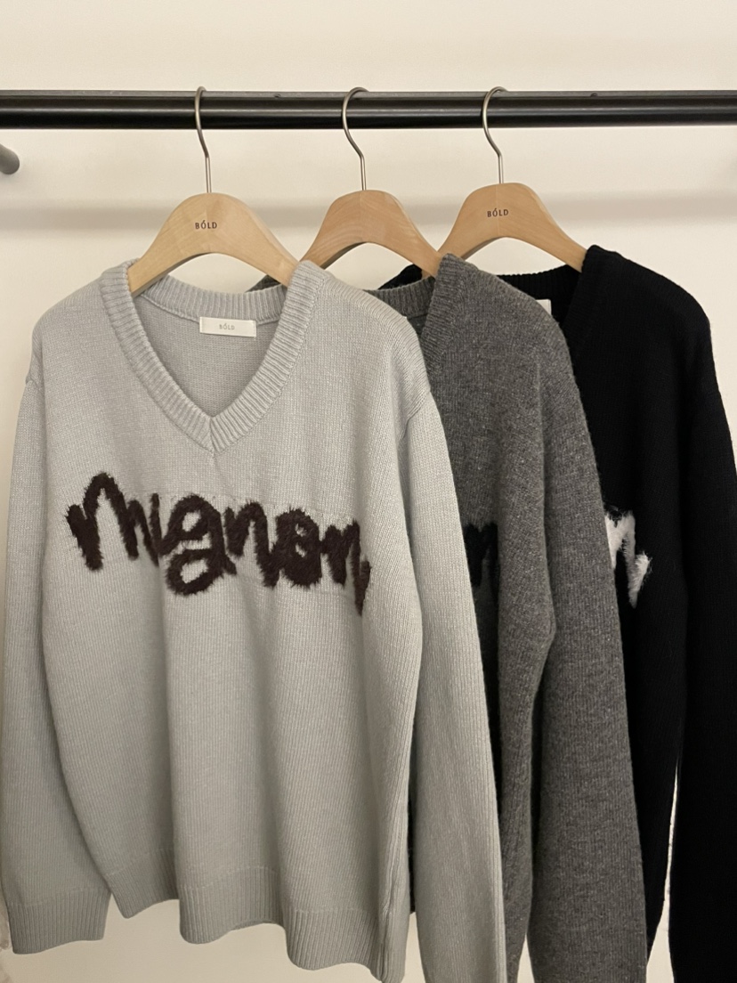 BOLD-A東大門㊣代購女裝新款熱賣25秋冬職業推薦休閑針織衫RE BOLD針織衫