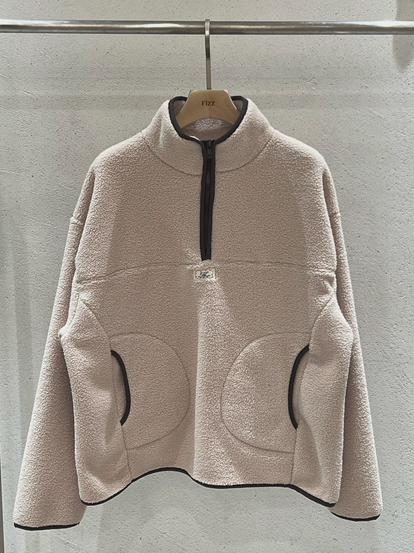 FIZZ東大門㊣直郵女裝新品25秋冬人氣休閑推薦衛衣抓絨拉鏈FIZZ衛衣圖色2