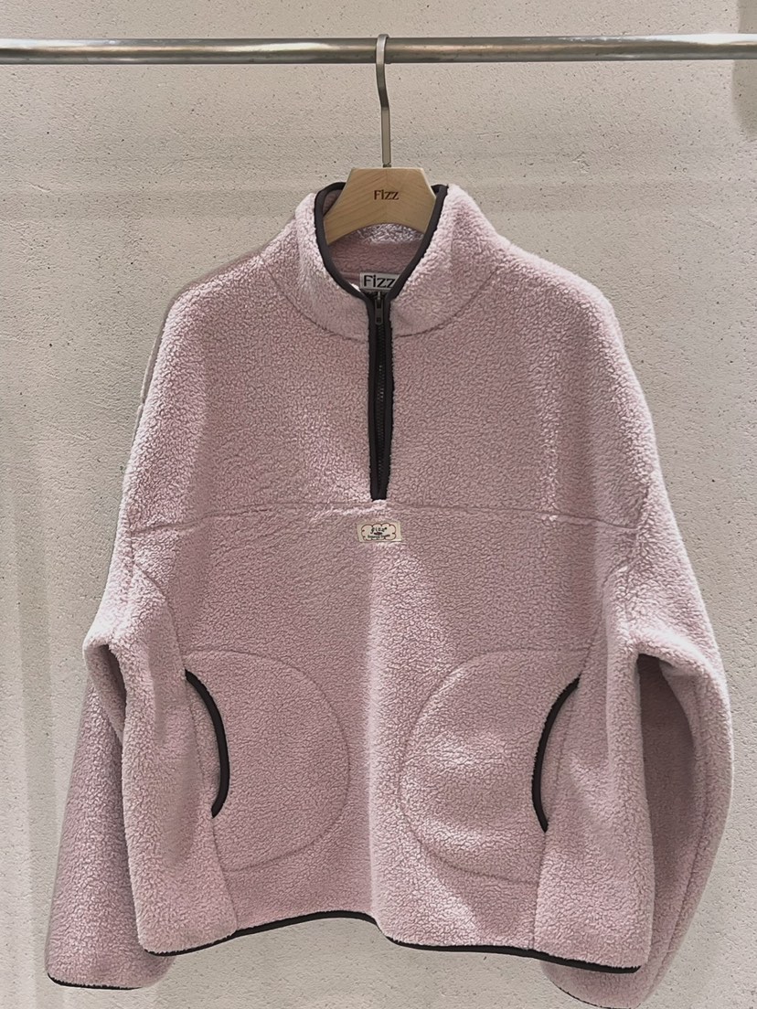 FIZZ東大門㊣直郵女裝新品25秋冬人氣休閑推薦衛衣抓絨拉鏈FIZZ衛衣圖色3