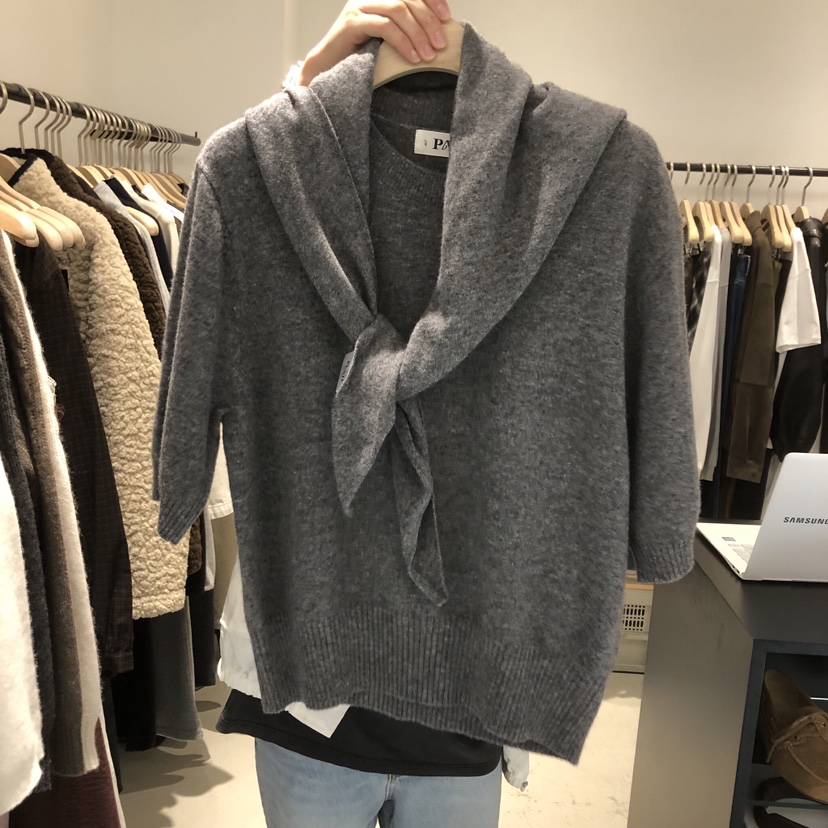 PLATE東大門㊣直郵女裝新品時尚熱賣休閑職業人氣套裝羊毛圍巾PLATE套裝圖色1