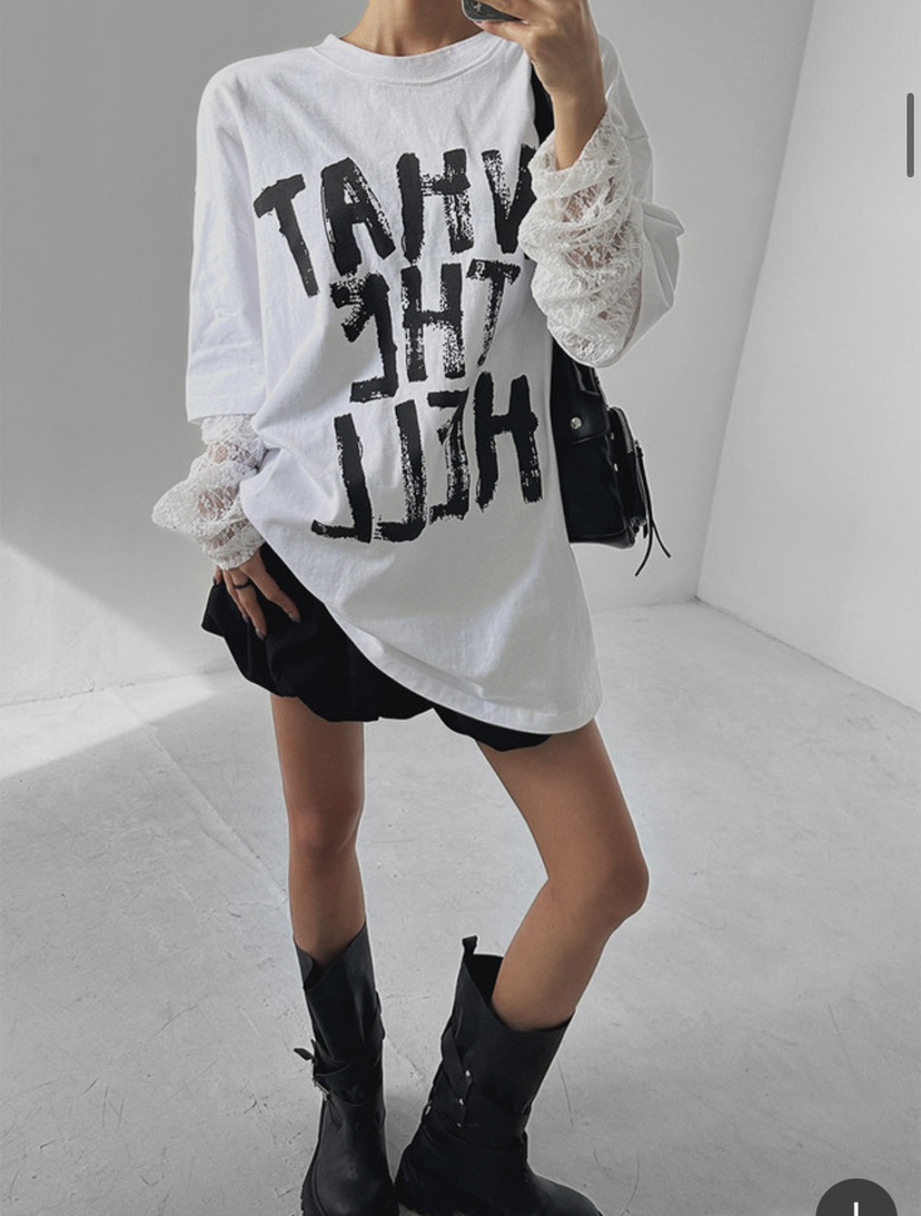 OKIE東大門㊣直郵女裝新款人氣推薦真品熱賣時尚長袖T恤假兩件OKIE長袖T恤