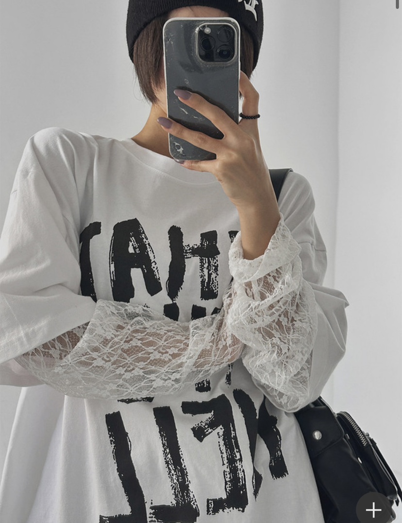 OKIE東大門㊣直郵女裝新款人氣推薦真品熱賣時尚長袖T恤假兩件OKIE長袖T恤