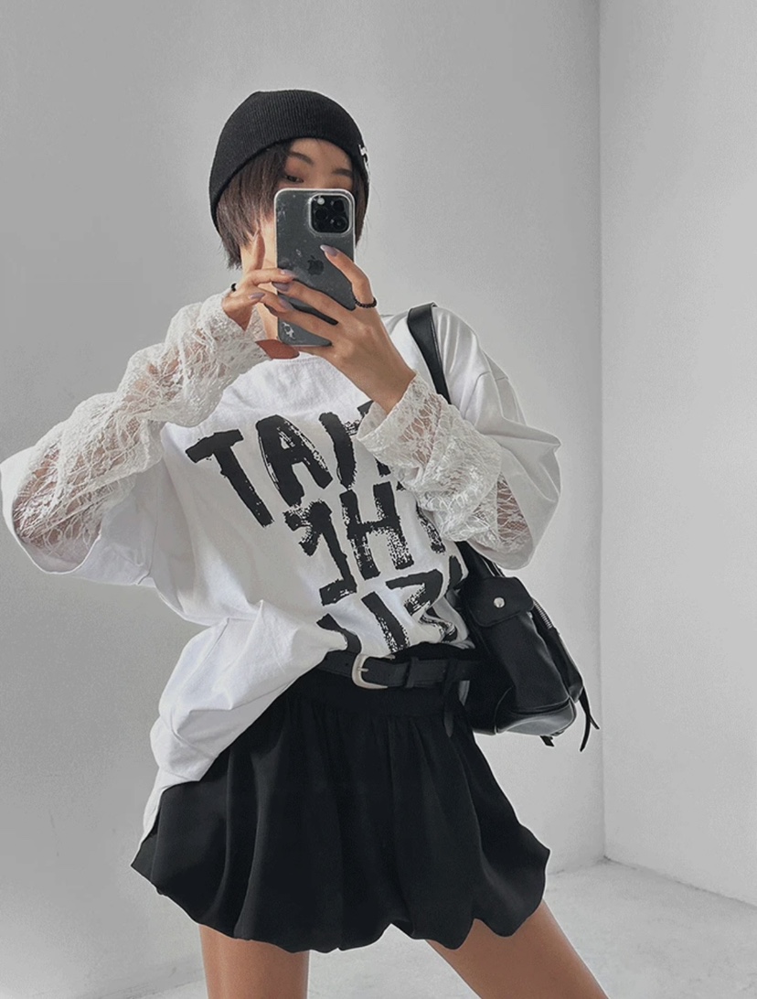 OKIE東大門㊣直郵女裝新款人氣推薦真品熱賣時尚長袖T恤假兩件OKIE長袖T恤