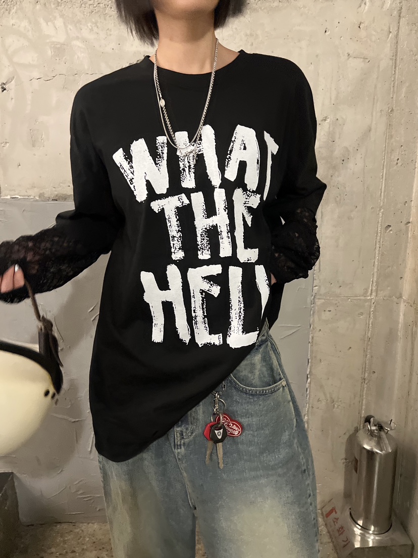 OKIE東大門㊣直郵女裝新款人氣推薦真品熱賣時尚長袖T恤假兩件OKIE長袖T恤