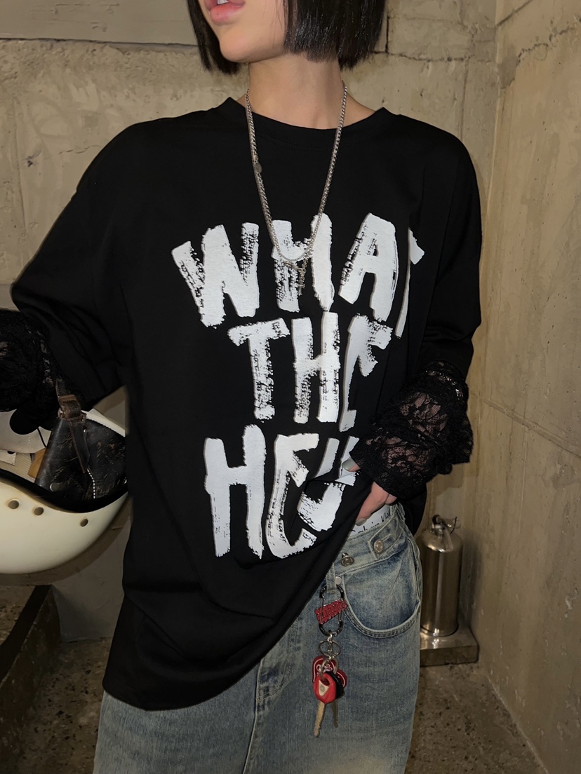 OKIE東大門㊣直郵女裝新款人氣推薦真品熱賣時尚長袖T恤假兩件OKIE長袖T恤