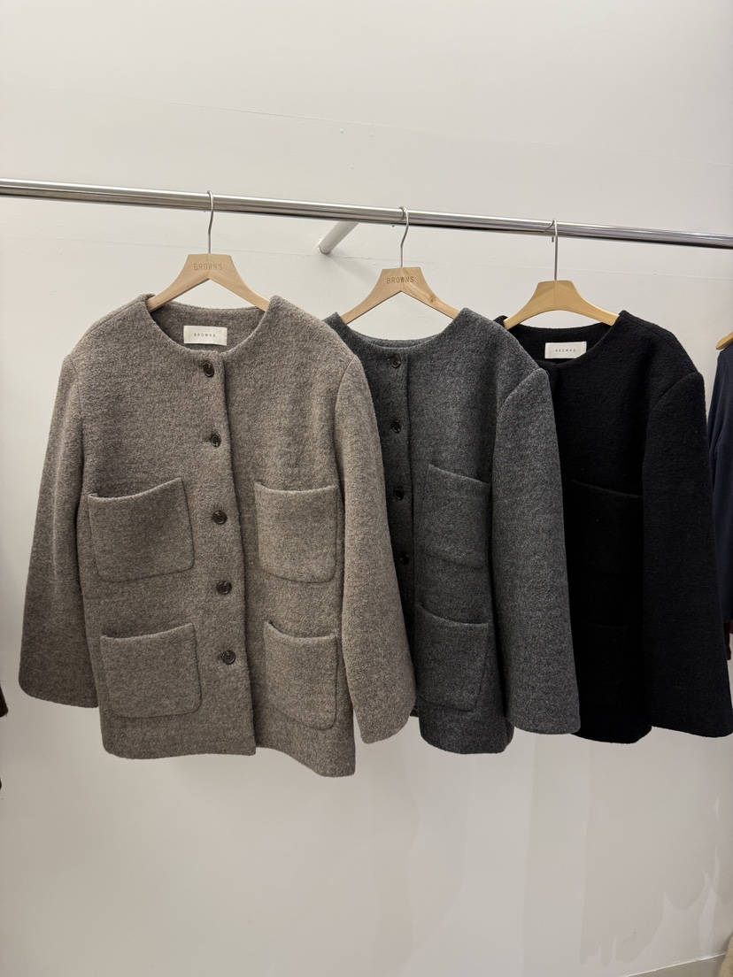 BROWNS-P東大門㊣直郵女士新品推薦25秋冬熱賣休閑短款大衣BROWNS-P短款大衣
