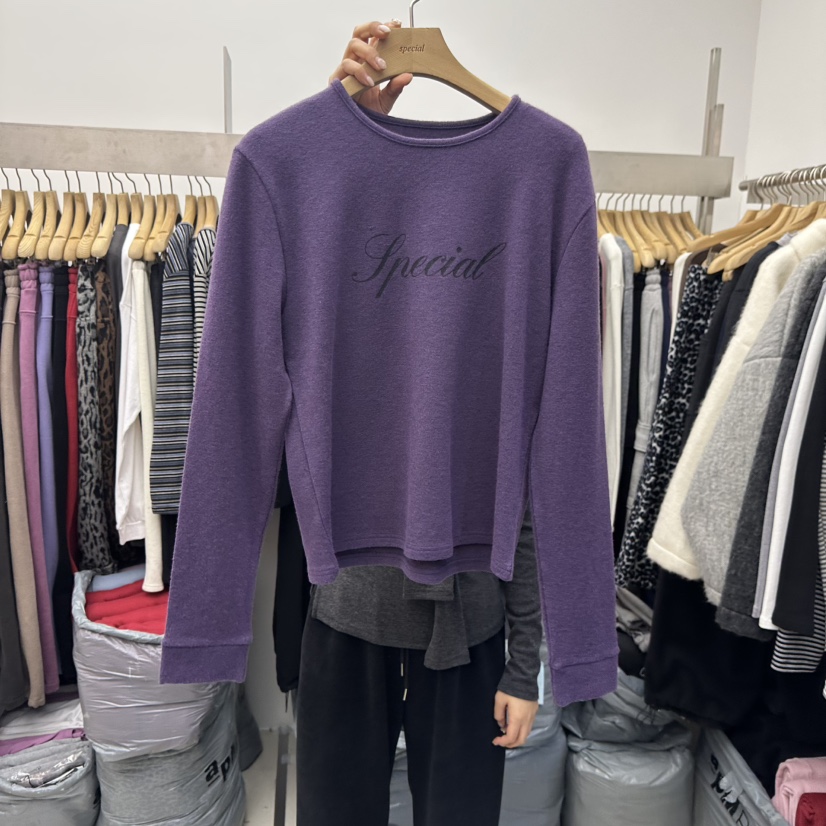 SPECIAL東大門㊣實拍女士新品人氣25秋冬時尚職業真品長袖T恤SPECIAL長袖T恤圖色3