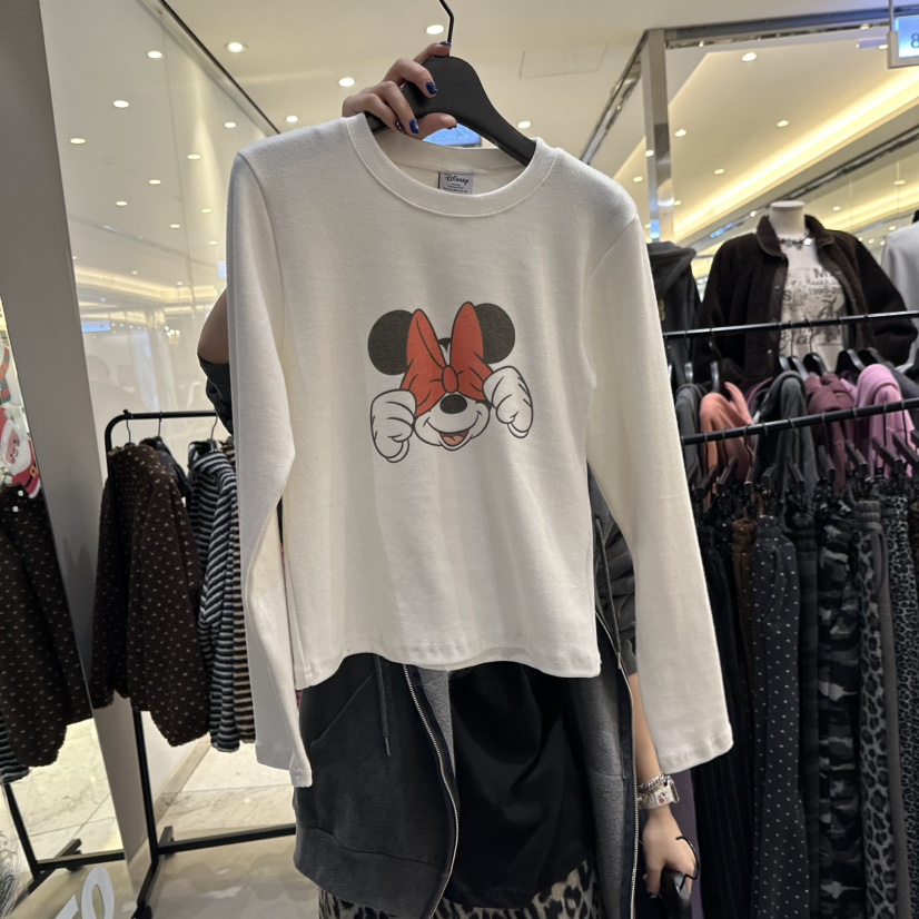 CREDITO韓國直郵㊣女裝新款熱賣職業真品25秋冬休閑長袖T恤CREDITO長袖T恤圖色1