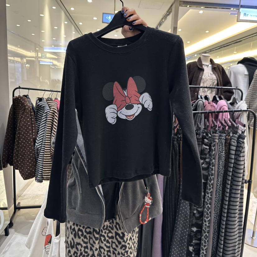 CREDITO韓國直郵㊣女裝新款熱賣職業真品25秋冬休閑長袖T恤CREDITO長袖T恤圖色2