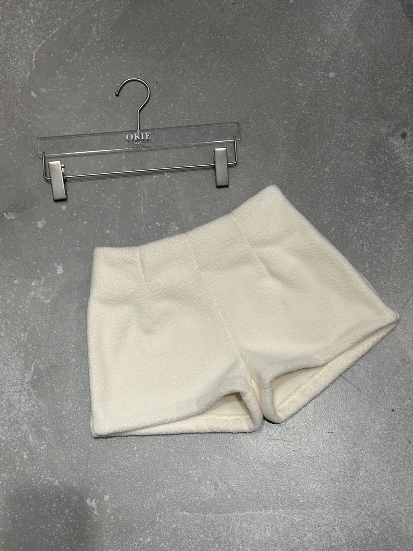 OKIE東大門㊣代購女士新款25秋冬人氣真品推薦短褲羊毛雙層OKIE短褲圖色1