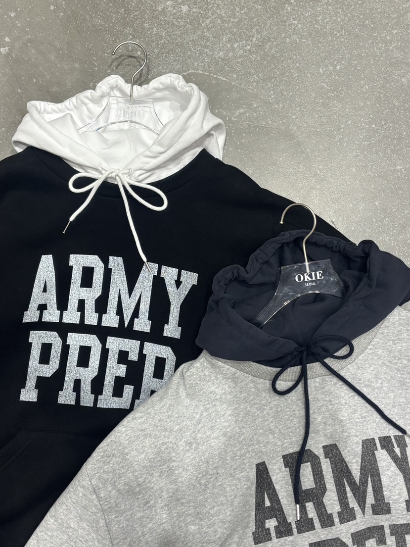 OKIE韓國直郵㊣女士新品時尚推薦休閑人氣熱賣衛衣假兩件雙層OKIE衛衣