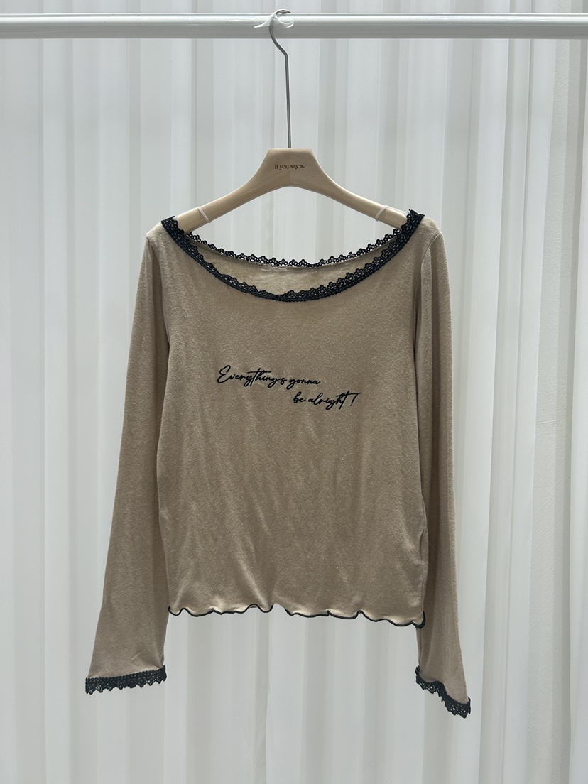 IF YOU SAY SO東大門㊣實拍女裝新款推薦時尚職業長袖T恤IF YOU SAY SO長袖T恤圖色3