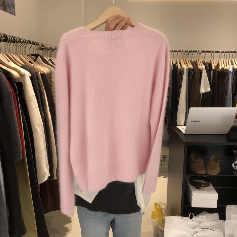 PLATE韓國直郵㊣女裝新款25秋冬職業休閑時尚熱賣針織衫羊駝PLATE針織衫