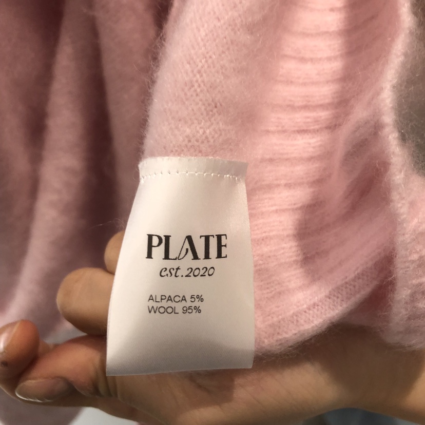 PLATE韓國直郵㊣女裝新款25秋冬職業休閑時尚熱賣針織衫羊駝PLATE針織衫