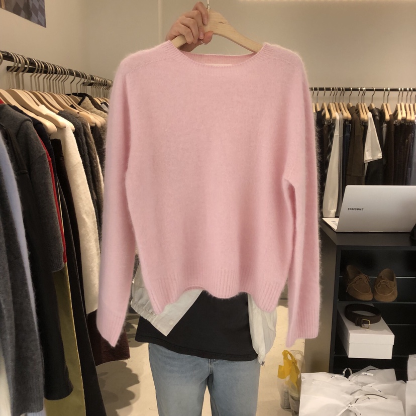 PLATE韓國直郵㊣女裝新款25秋冬職業休閑時尚熱賣針織衫羊駝PLATE針織衫圖色1