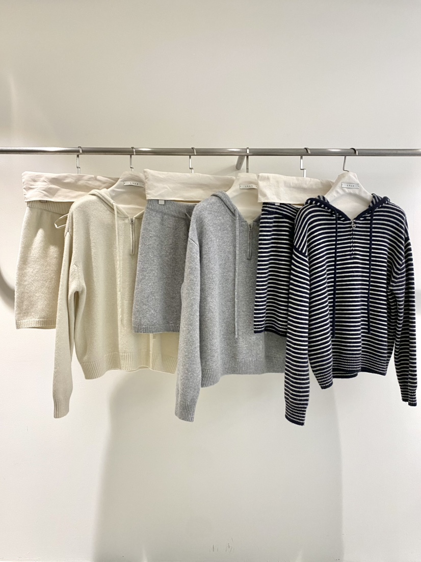 1968韓國代購㊣女裝新品人氣休閑真品套裝兩件套拉鏈套裝連帽1968/YEOUYA套裝