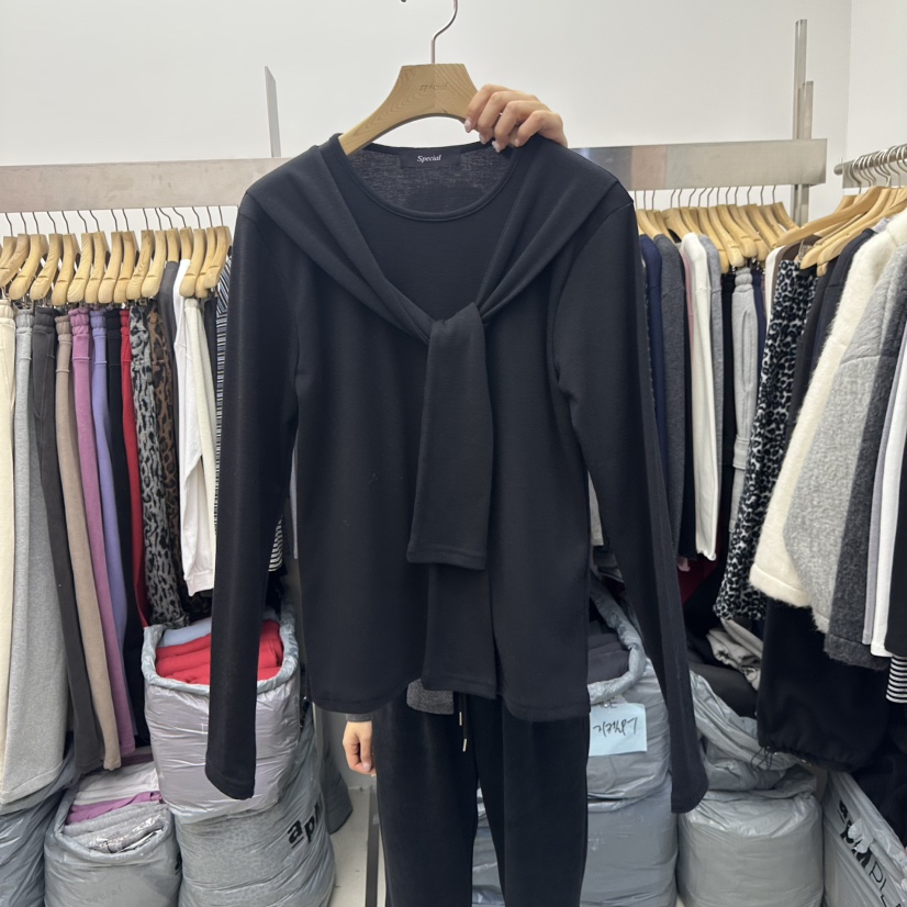 SPECIAL東大門㊣實拍女裝新款時尚真品熱賣人氣長袖T恤假兩件SPECIAL長袖T恤圖色2