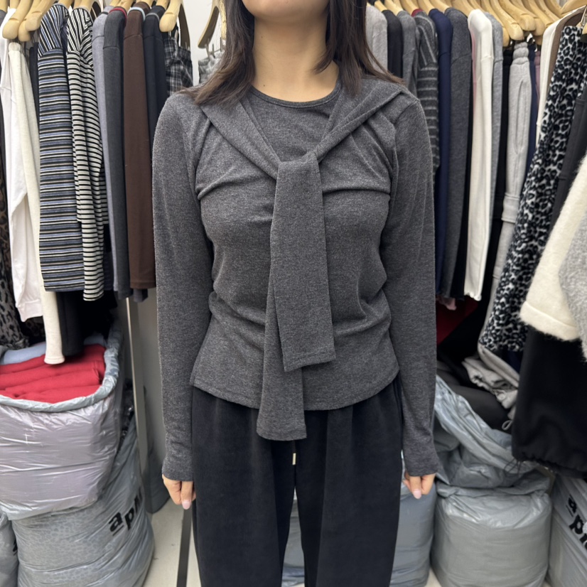 SPECIAL東大門㊣實拍女裝新款時尚真品熱賣人氣長袖T恤假兩件SPECIAL長袖T恤圖色3