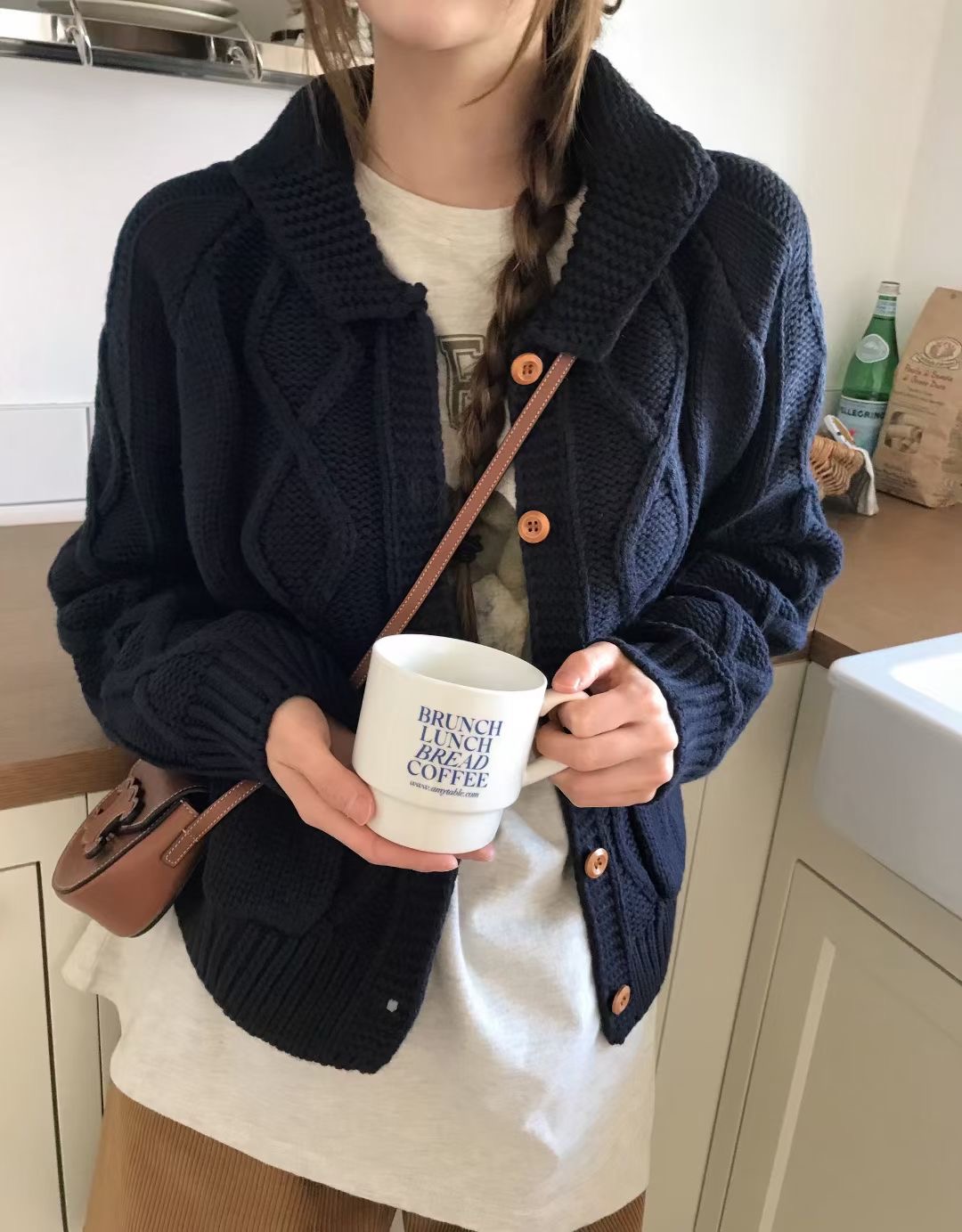 CALLMYNAME東大門㊣直郵女裝新品人氣職業休閑時尚25秋冬針織衫Call my name針織衫圖色3