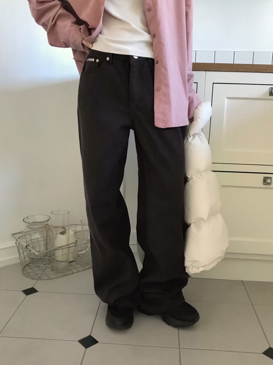 CALLMYNAME東大門㊣實拍女士新品職業真品推薦25秋冬牛仔褲Call my name牛仔褲