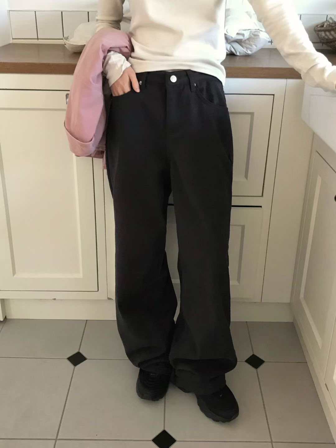 CALLMYNAME東大門㊣實拍女士新品職業真品推薦25秋冬牛仔褲Call my name牛仔褲