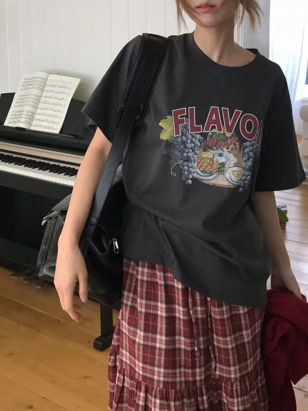 CALLMYNAME韓國直郵㊣女裝新款25秋冬真品職業人氣時尚熱賣T恤Call my nameT恤圖色2