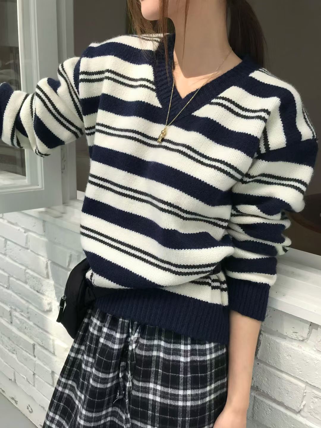 CALLMYNAME韓國直郵㊣女裝新品休閑25秋冬職業針織衫不含腰包Call my name針織衫圖色2