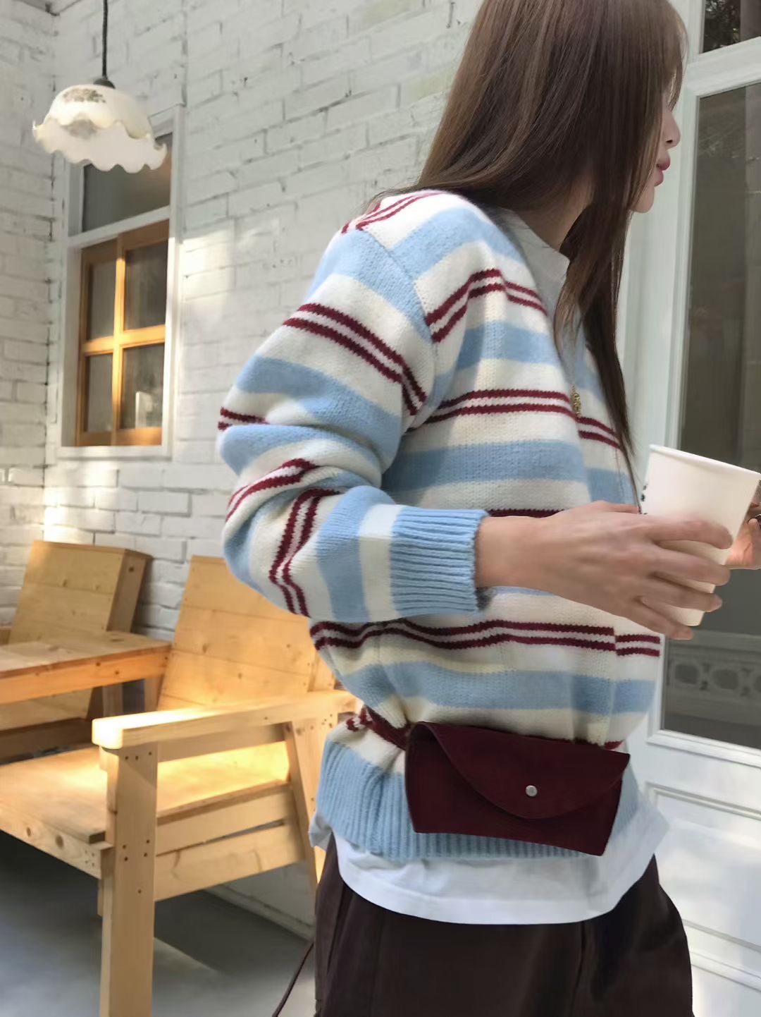 CALLMYNAME韓國直郵㊣女裝新品休閑25秋冬職業針織衫不含腰包Call my name針織衫圖色3