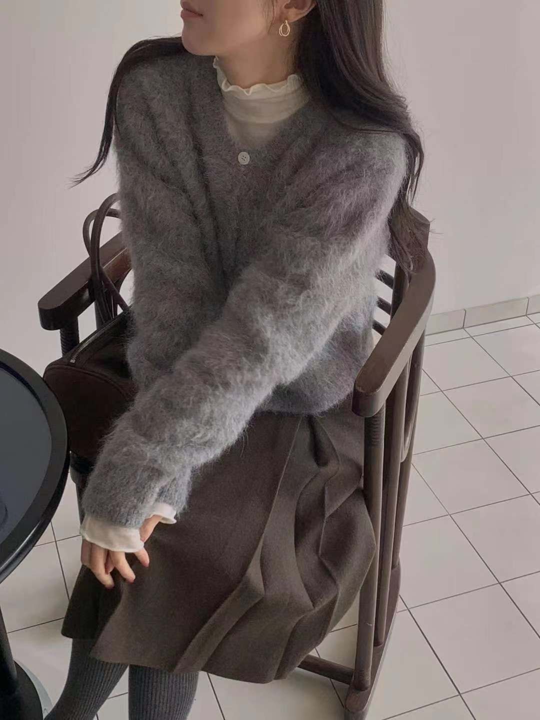 MIELLE-미엘르-OT韓國直郵㊣女裝新款時尚職業針織衫開襟衫MIELLE-미엘르-OT針織衫