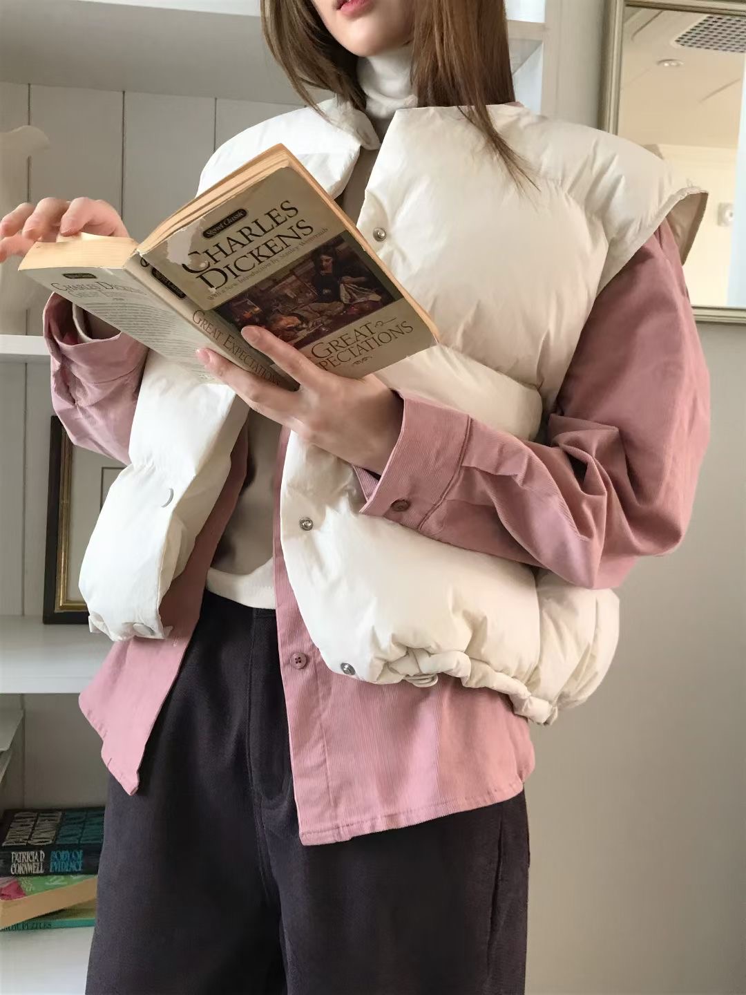 CALLMYNAME韓國代購㊣女裝新品休閑人氣職業25秋冬熱賣馬甲Call my name馬甲圖色2