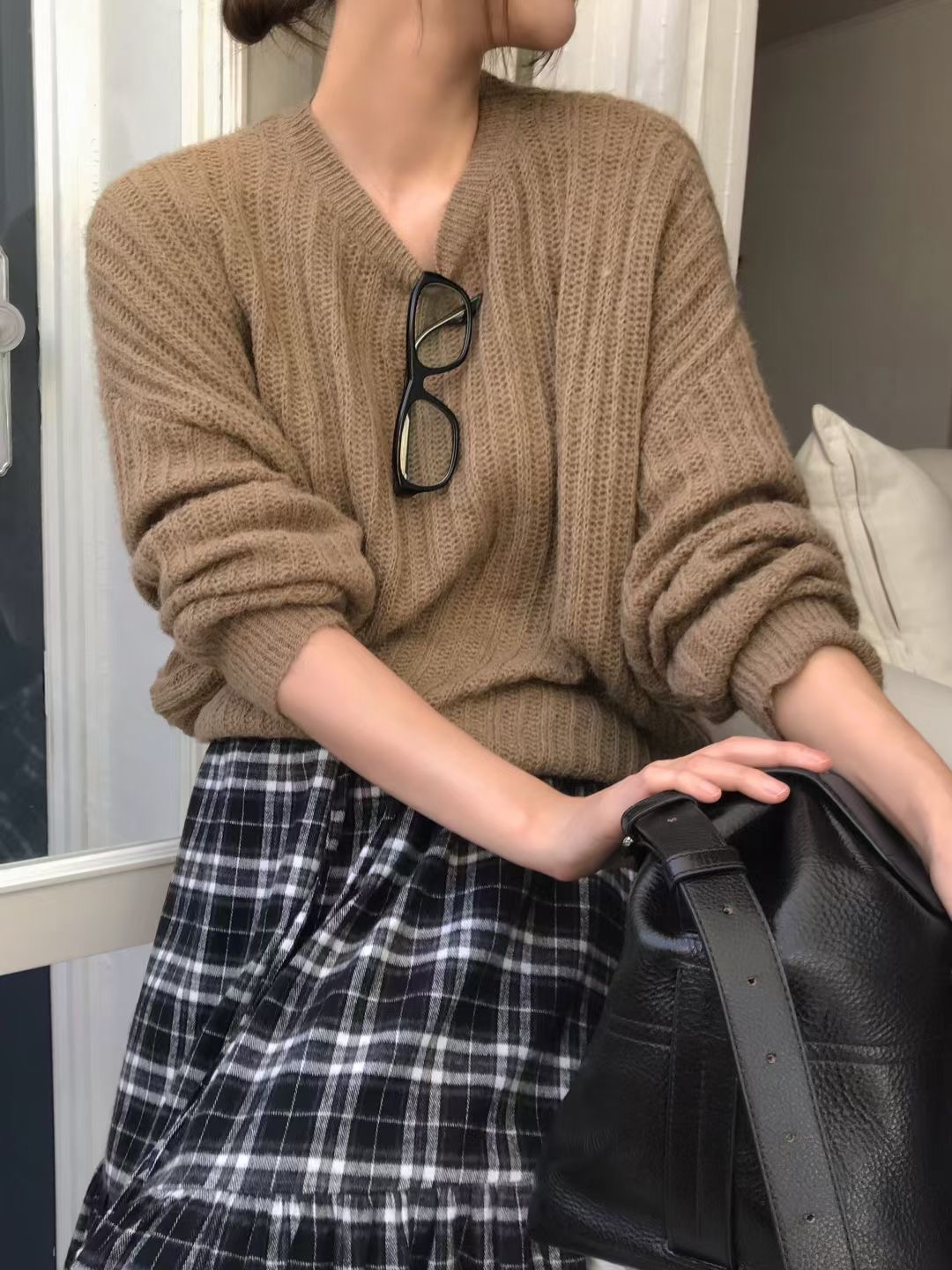 CALLMYNAME韓國直郵㊣女士新品推薦熱賣25秋冬時尚休閑針織衫Call my name針織衫圖色2